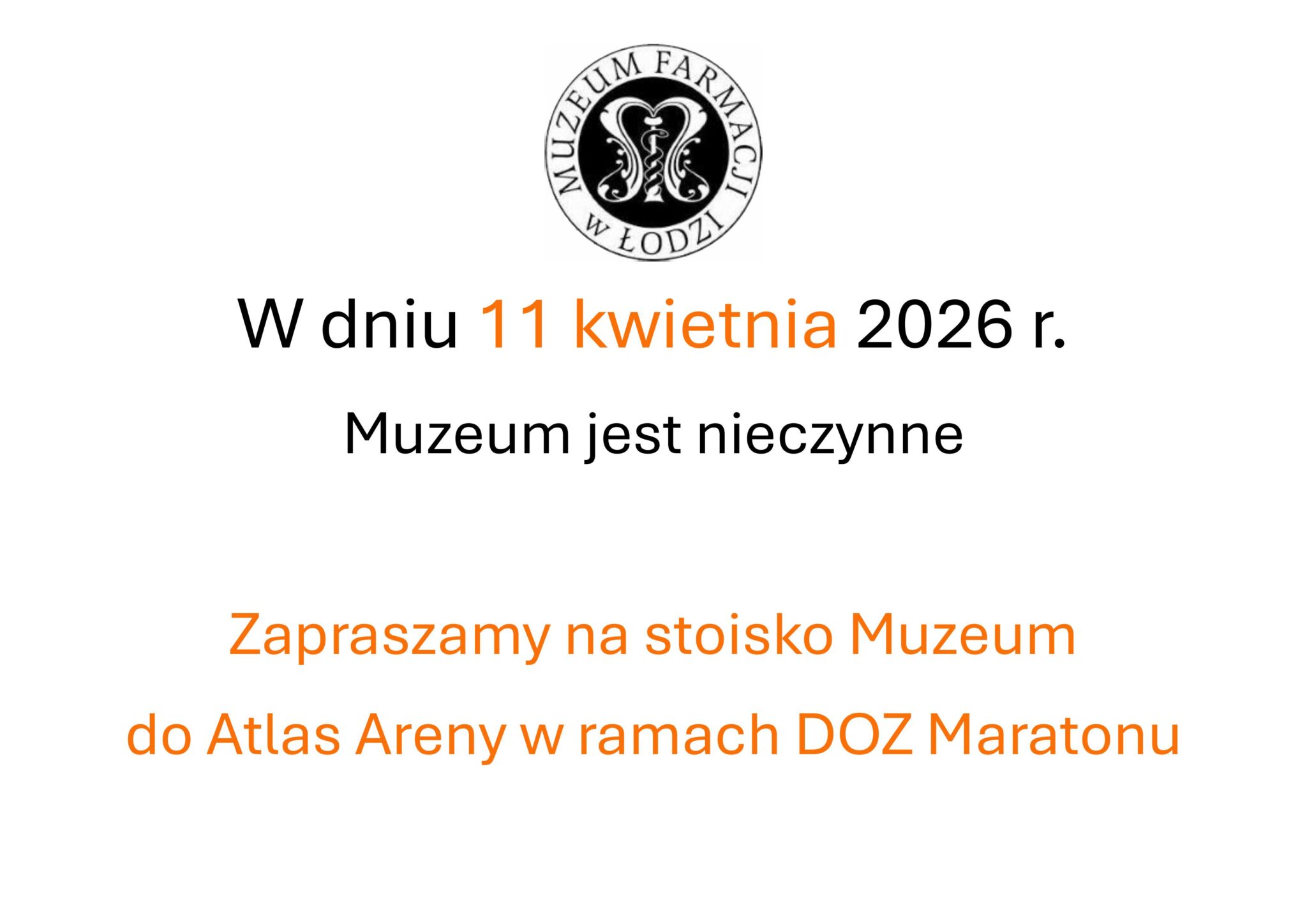 Zapraszamy na stoisko Muzeum na DOZ Maratonie